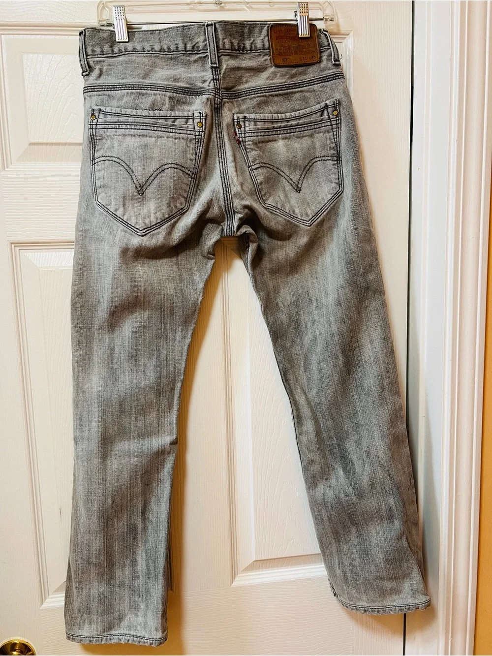 Levi's Men's Washed Grey Straight Jeans
